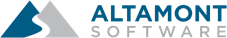 Company Logo of the road through Altamont pass with the name Altamont Software next to it.